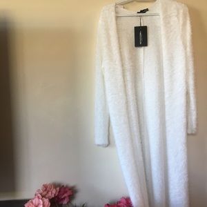 Pretty little thing long cardigan/ fuzzy
